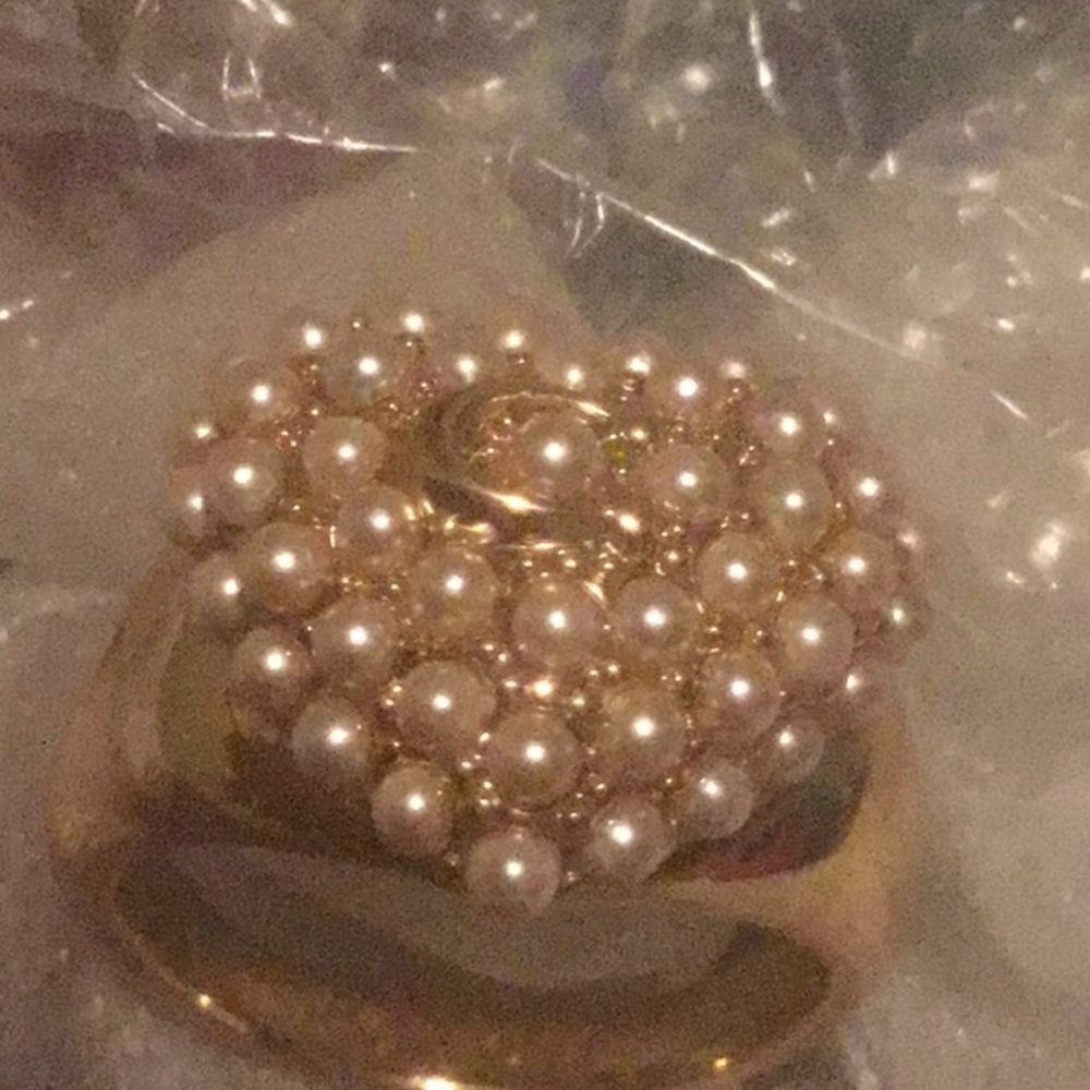 Coach Signature “C” Pearl Ring (Size 7)
